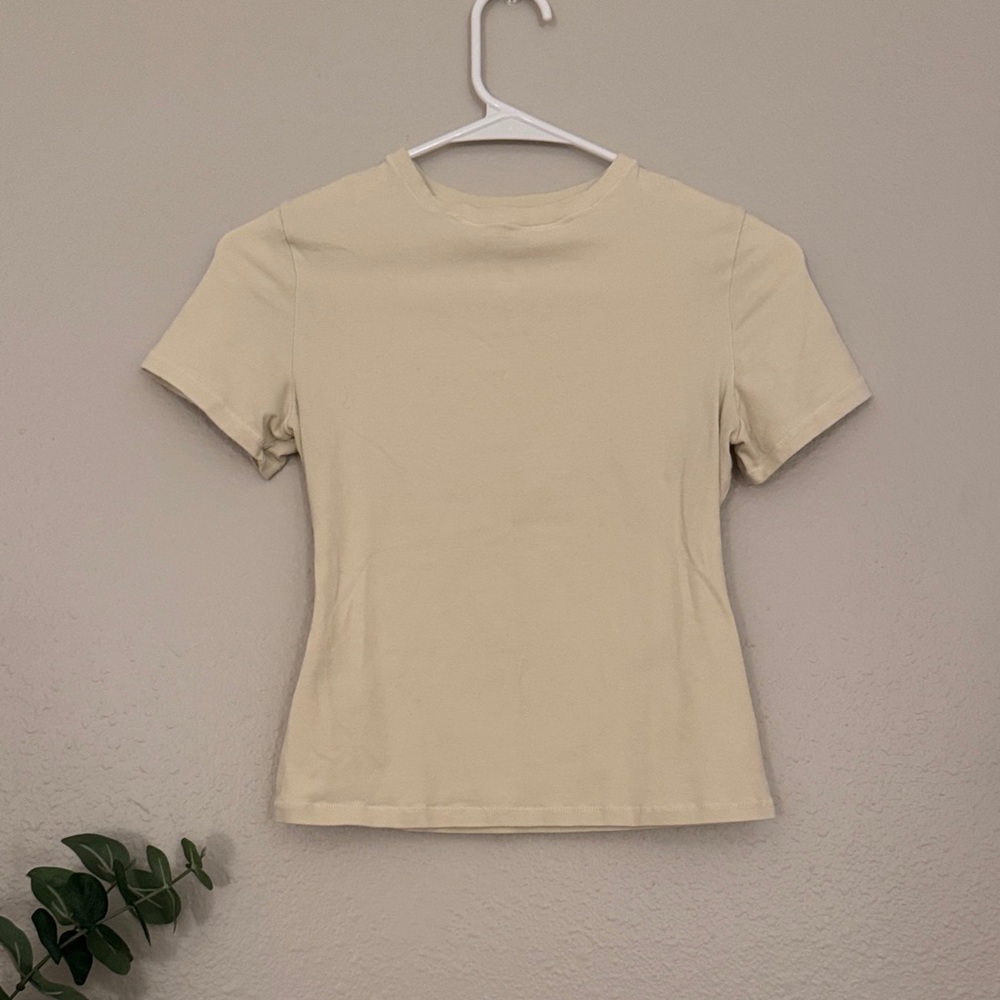 SKIMS Cotton Jersey Tee Shit Bone White Size Small